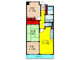 カサグランデ鶴見緑地の物件間取画像